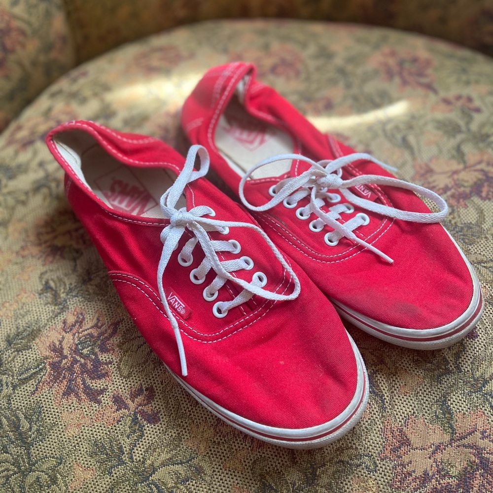 Red Vans - Size W8